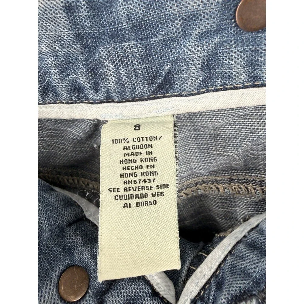Vintage Ralph Lauren Jeans Women Size 8 Light Wash Bootcut Buckle Back Y2K